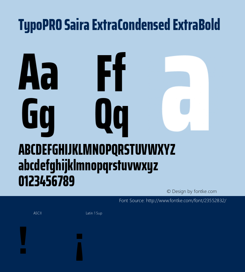 TypoPRO Saira ExtraCondensed ExtraBold Version 0.072图片样张