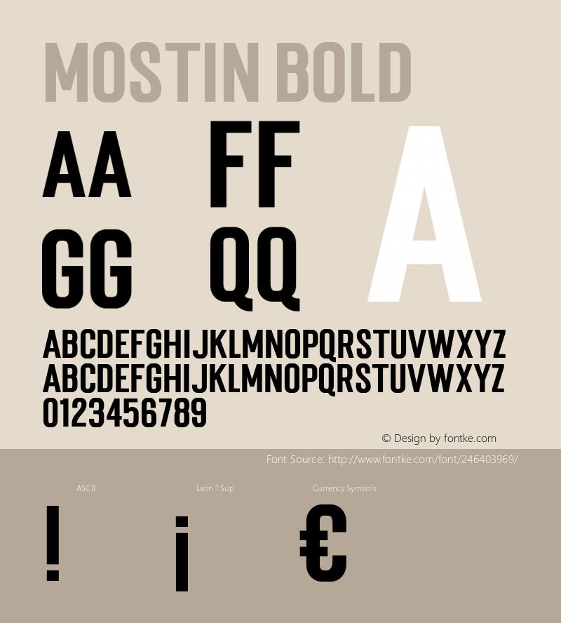 Mostin-Bold Version 1.000图片样张