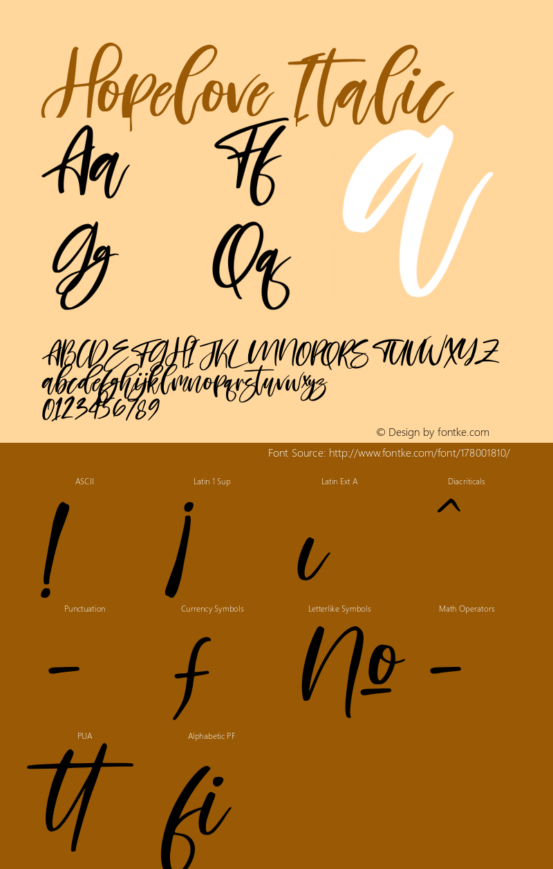 Hopelove Italic Version 1.00;July 18, 2021;FontCreator 13.0.0.2683 64-bit图片样张