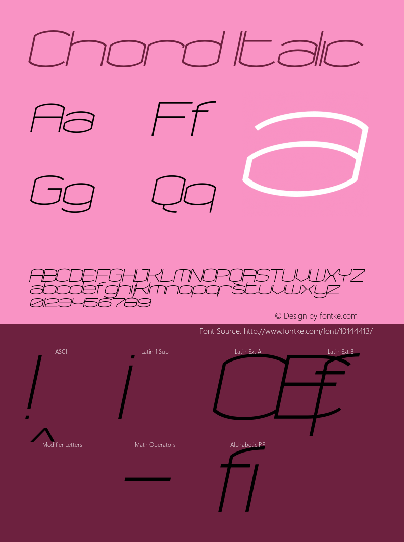 Chord Italic Version 1.000;PS 001.000;hotconv 1.0.38图片样张