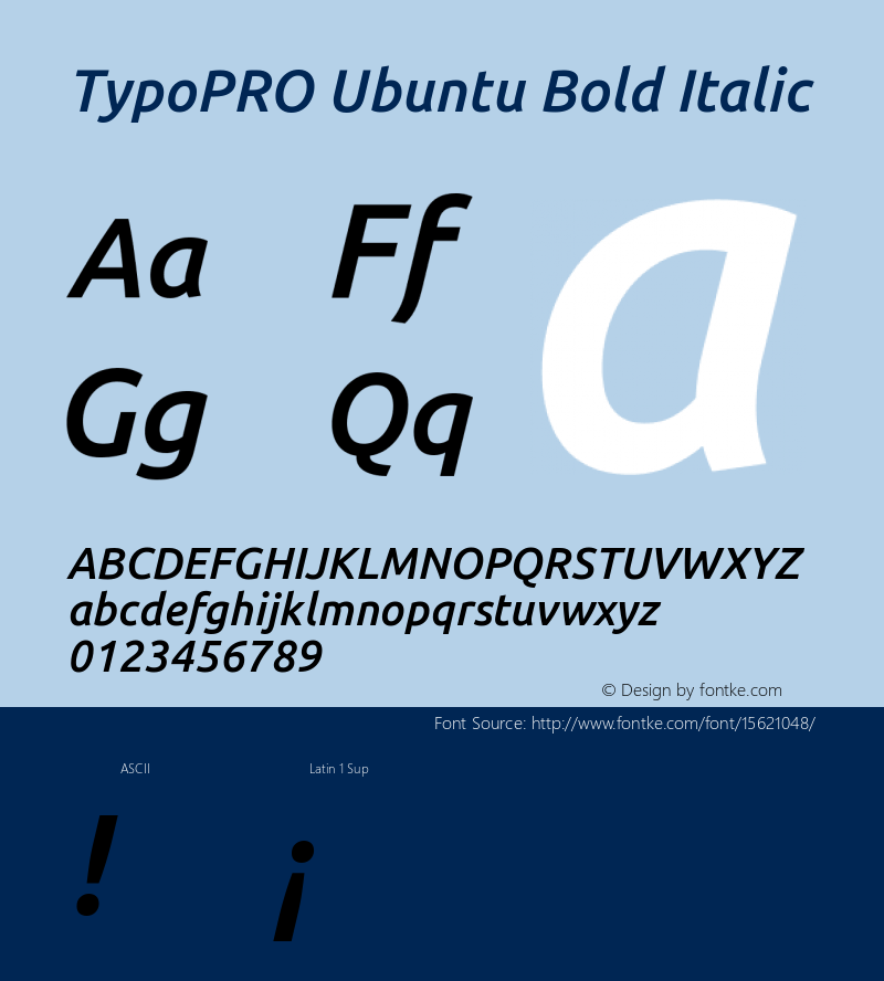 TypoPRO Ubuntu Bold Italic 0.83图片样张