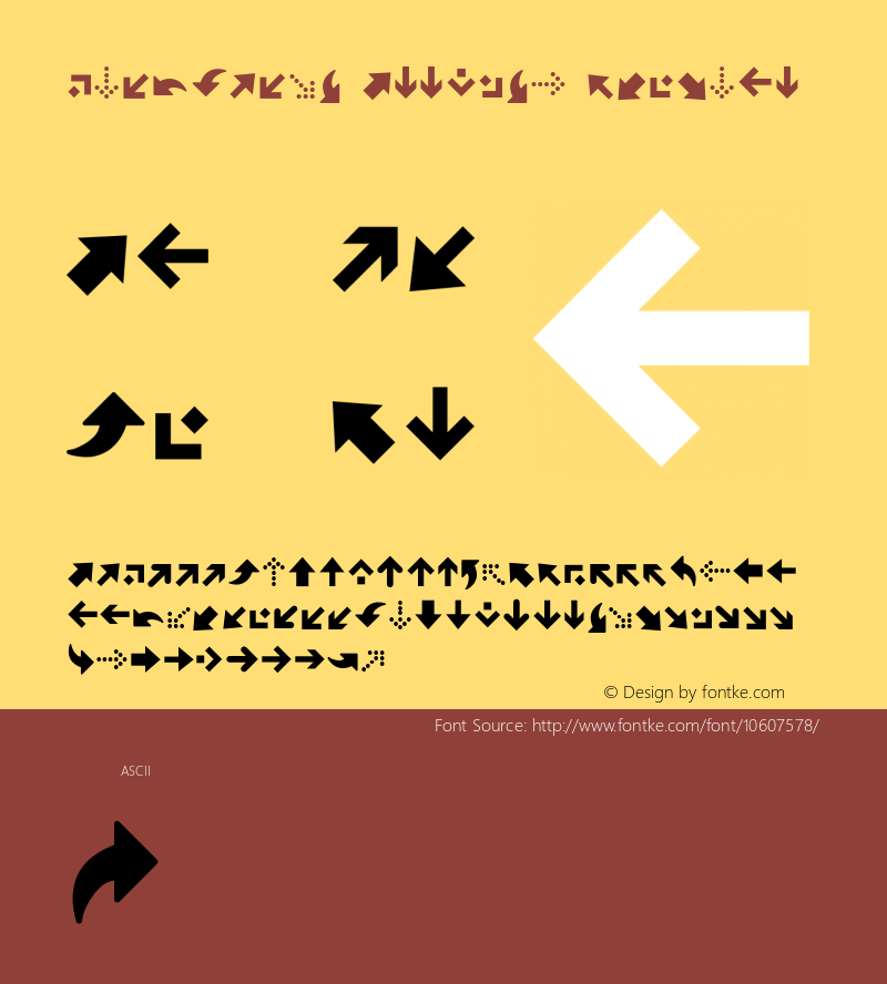 ClickBits-Arrows1 Regular Version 1.000;PS 001.000;hotconv 1.0.38;com.myfonts.easy.fonthead.click-bits.arrows-1.wfkit2.version.2ANX图片样张