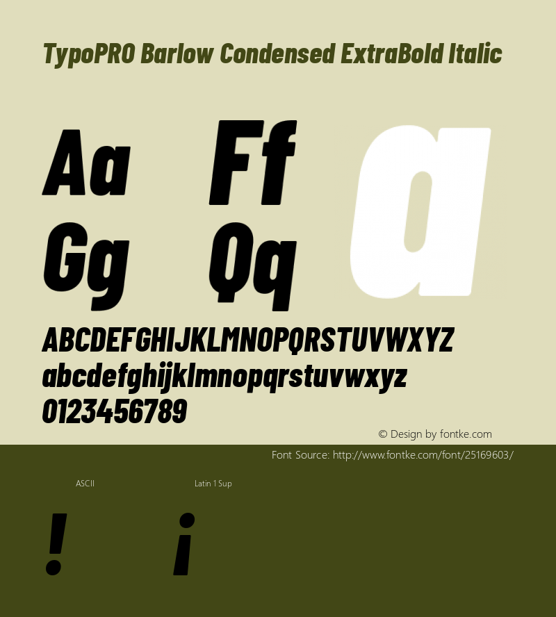 TypoPRO Barlow Condensed ExtraBold Italic Version 1.301图片样张