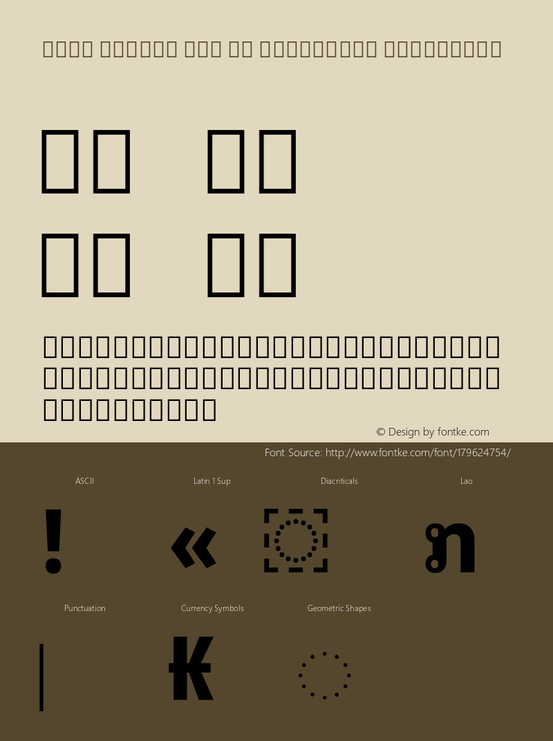 Noto Looped Lao UI Condensed ExtraBold Version 1.00; ttfautohint (v1.8.4) -l 8 -r 50 -G 200 -x 14 -D lao -f none -a qsq -X 