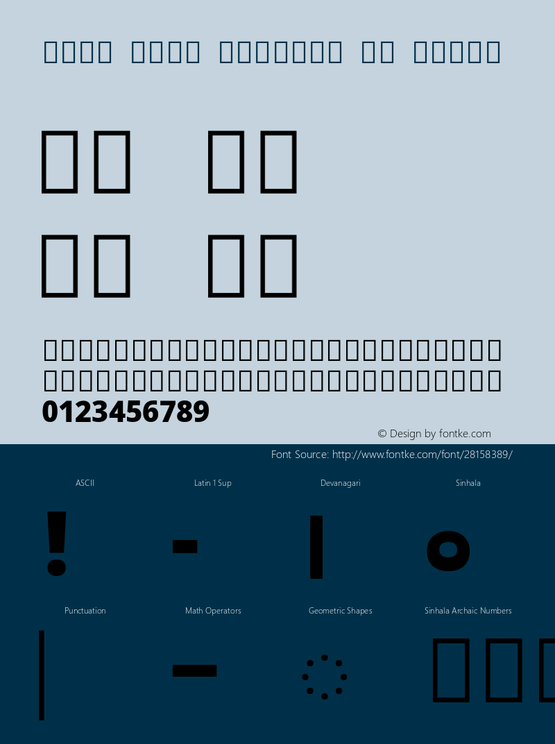 Noto Sans Sinhala UI Black Version 2.000; ttfautohint (v1.8.2)图片样张