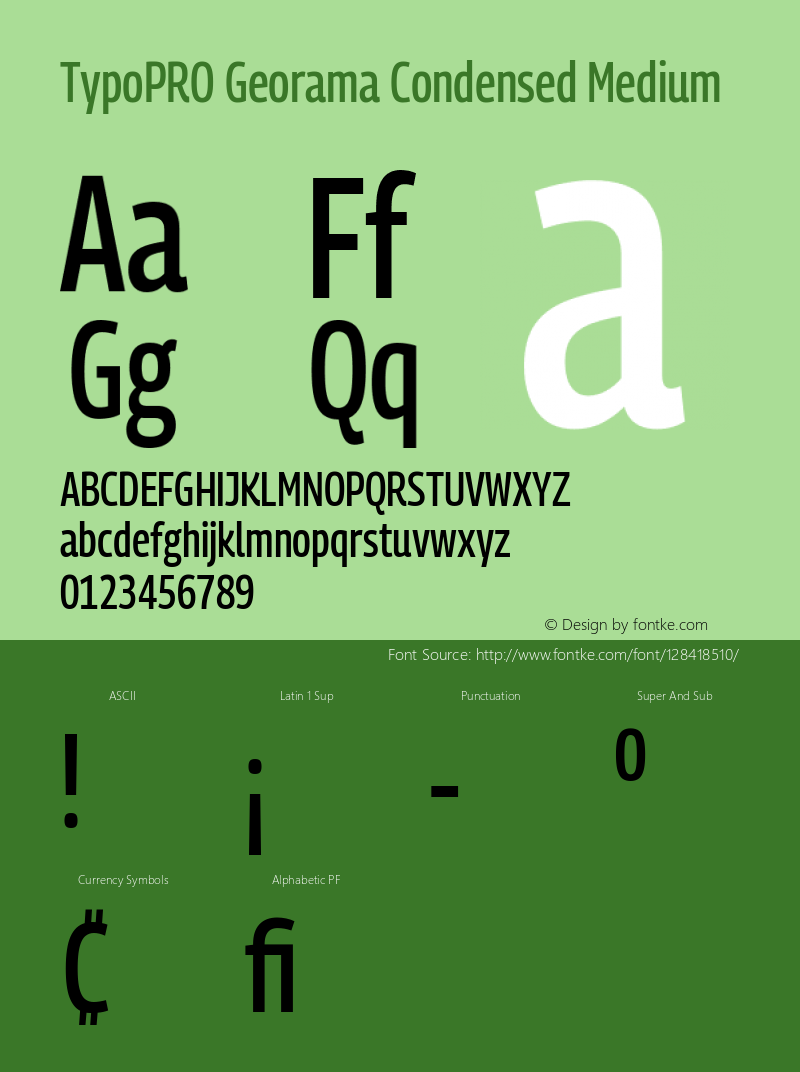 TypoPRO Georama Condensed Medium Version 1.001图片样张