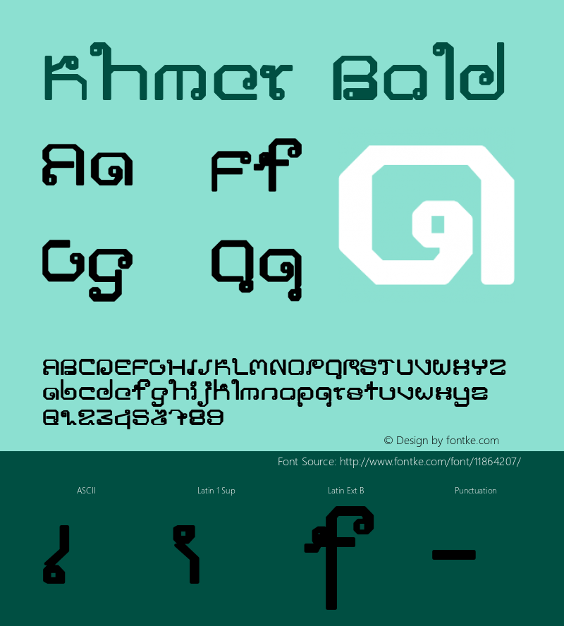 Khmer Bold Version 1.0图片样张