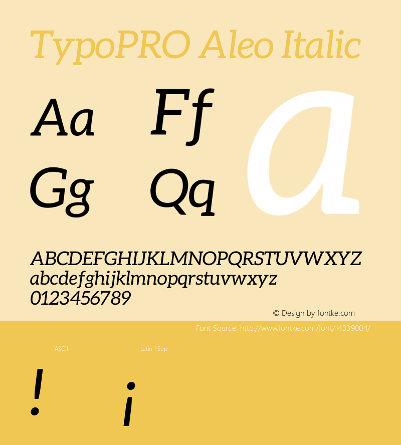 TypoPRO Aleo Italic Version 1.1图片样张