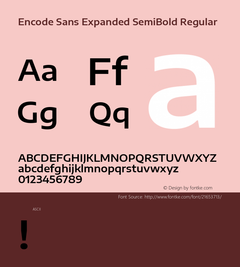 Encode Sans Expanded SemiBold Regular 图片样张