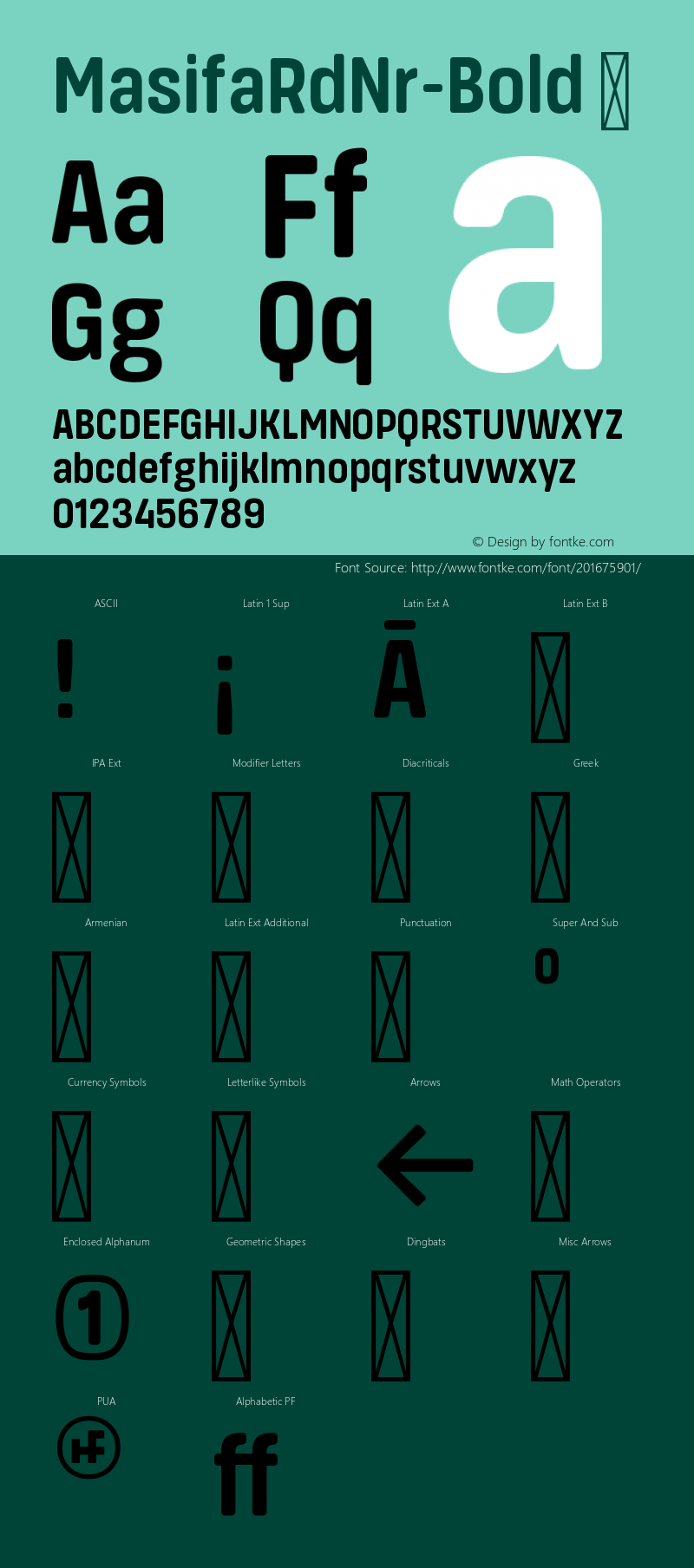 ☞MasifaRdNr-Bold Version 1.001; ttfautohint (v1.5);com.myfonts.easy.hurufatfont-type-foundry.masifa-rounded.narrow-bold.wfkit2.version.5DxJ图片样张