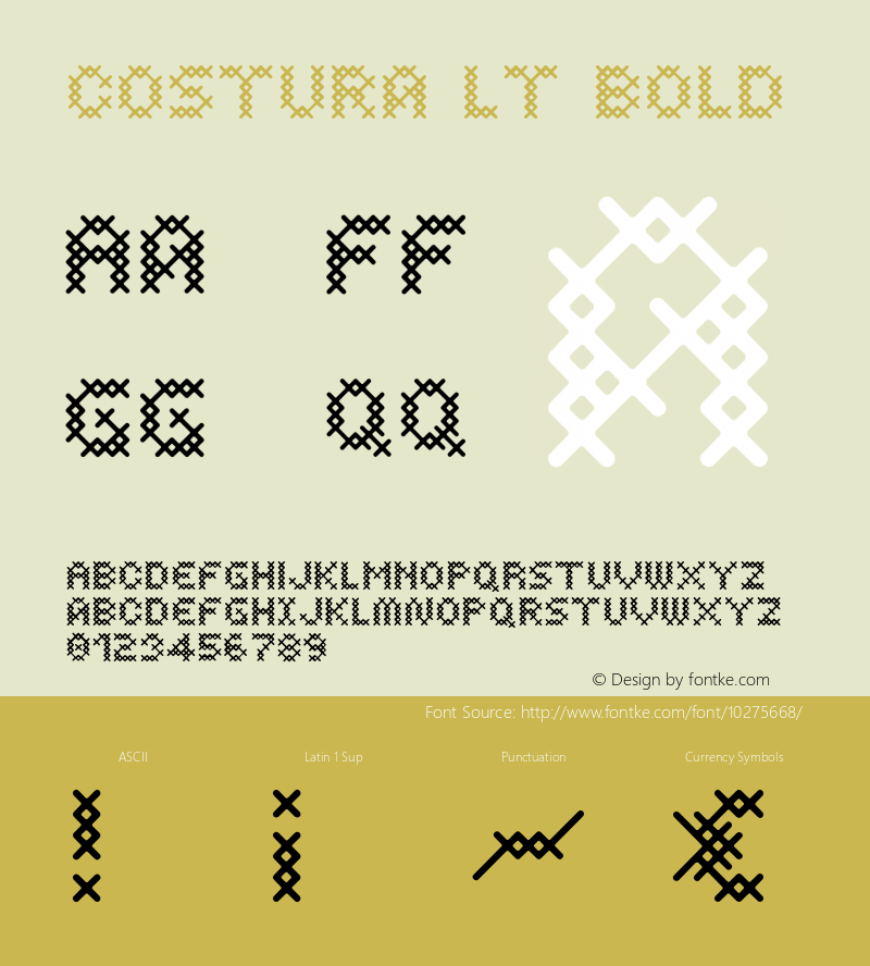 Costura Lt Bold Version 2.210;PS 002.021;hotconv 1.0.38图片样张