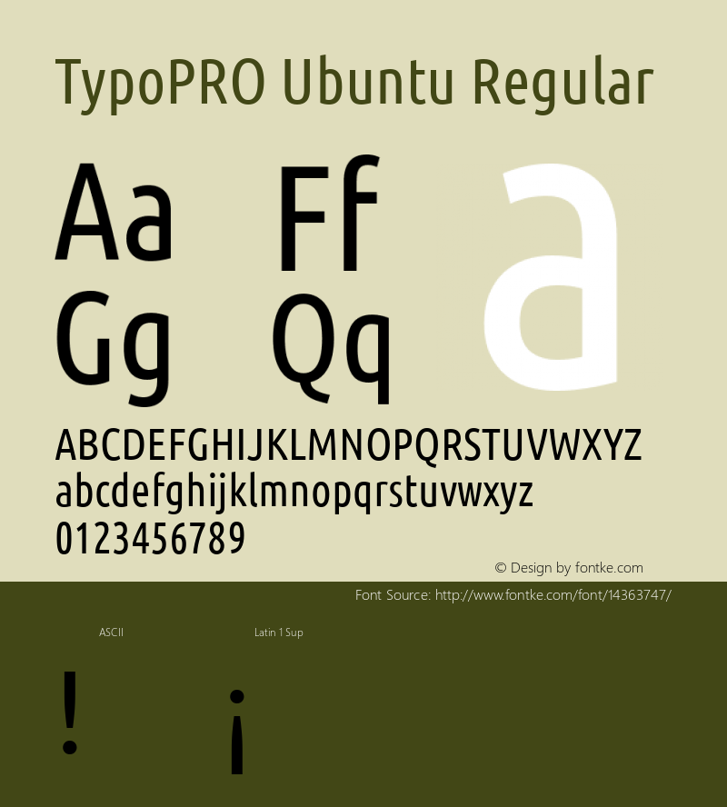 TypoPRO Ubuntu Regular Version 0.80图片样张