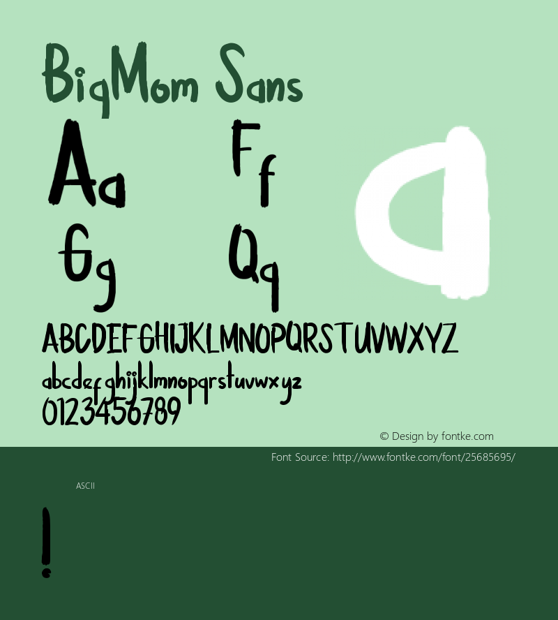BigMom Sans Version 1.012;Fontself Maker 1.0.8图片样张