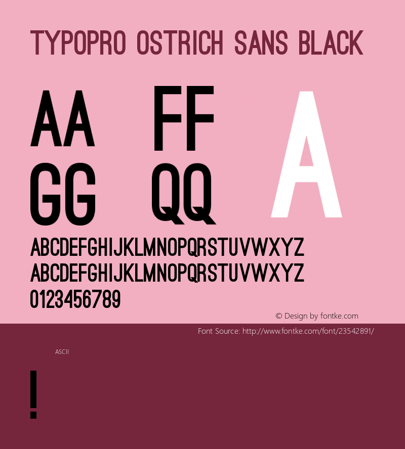 TypoPRO Ostrich Sans Black Version 1.001;PS 001.001;hotconv 1.0.70;makeotf.lib2.5.58329图片样张