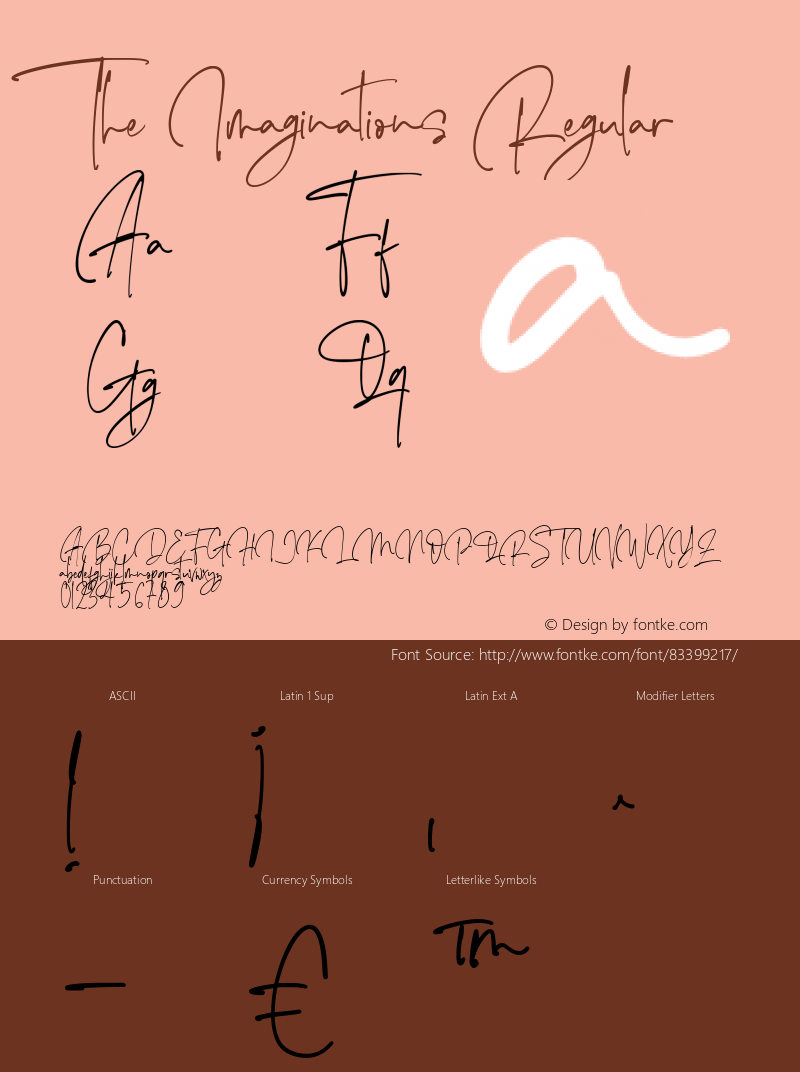 The Imaginations Version 1.00;November 8, 2020;FontCreator 13.0.0.2683 64-bit图片样张