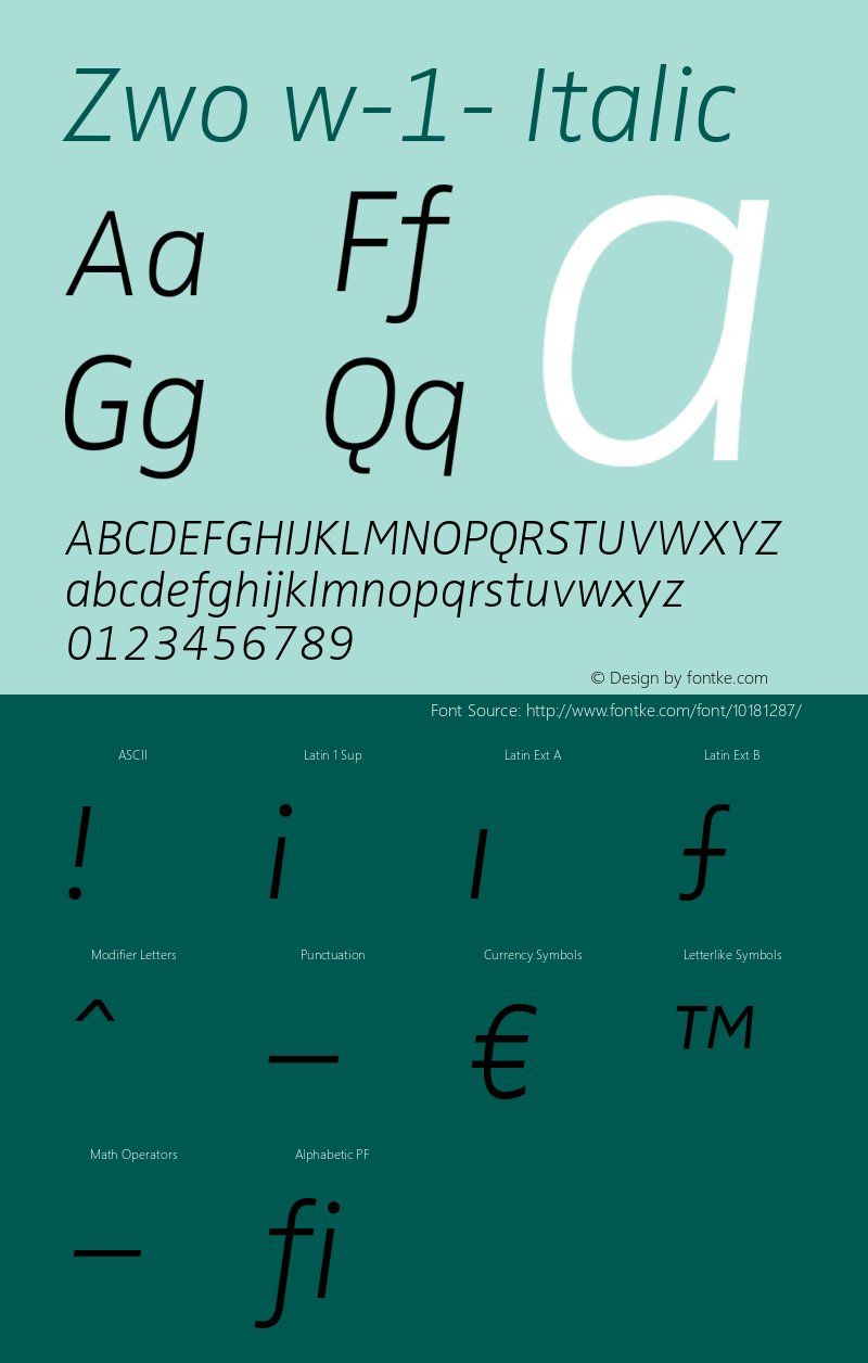 Zwo w-1- Italic 4.313图片样张