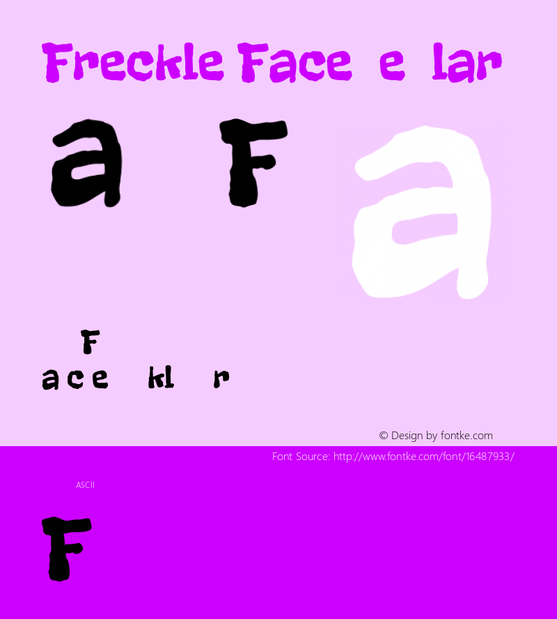 Freckle Face Regular Version 1.000图片样张