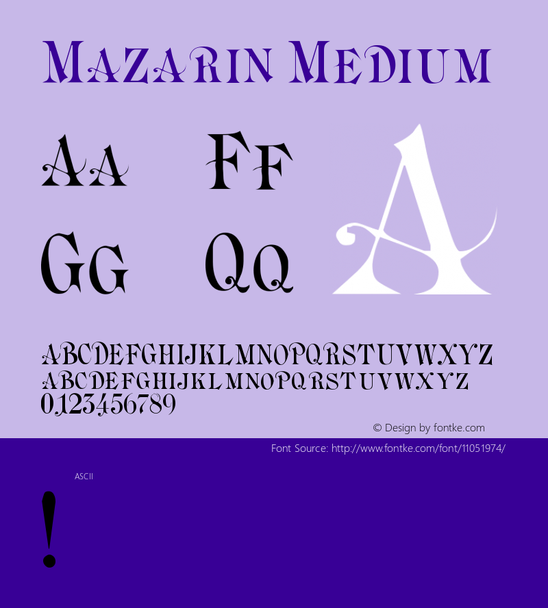 Mazarin Medium Version 001.000图片样张