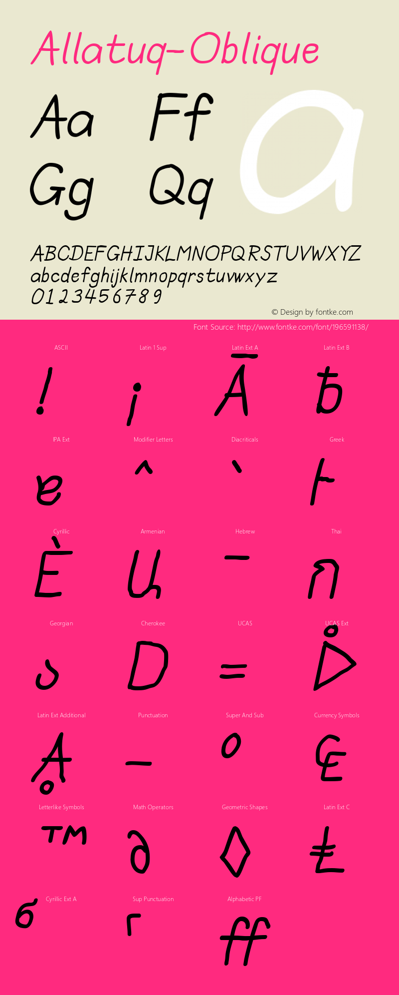 ☞Allatuq-Oblique Version 3.000;com.myfonts.easy.everson.allatuq.oblique.wfkit2.version.3RqQ图片样张