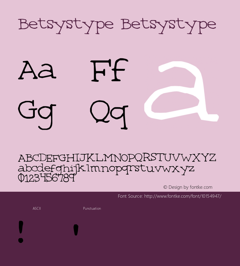 Betsystype Betsystype 2003; 1.0, initial release图片样张