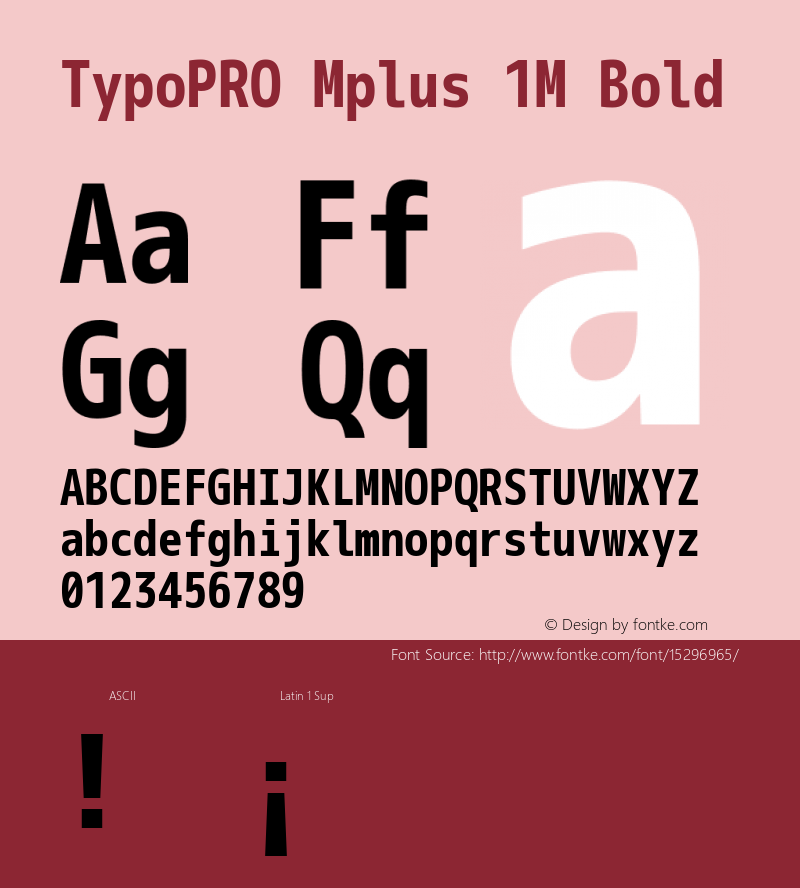 TypoPRO Mplus 1M Bold Version 1.059图片样张
