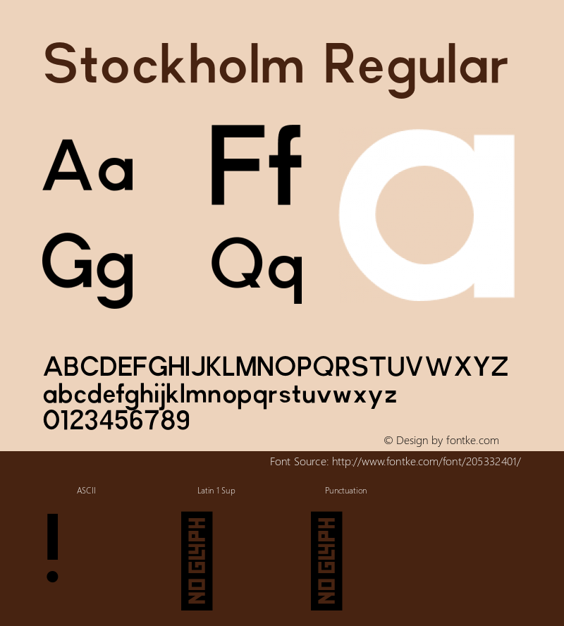 Stockholm Regular Version 1.000;PS 001.000;hotconv 1.0.88;makeotf.lib2.5.64775图片样张