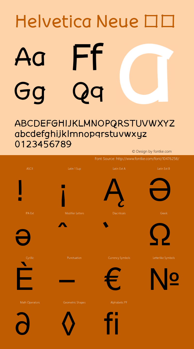Helvetica Neue 粗体 6.1d12e1图片样张