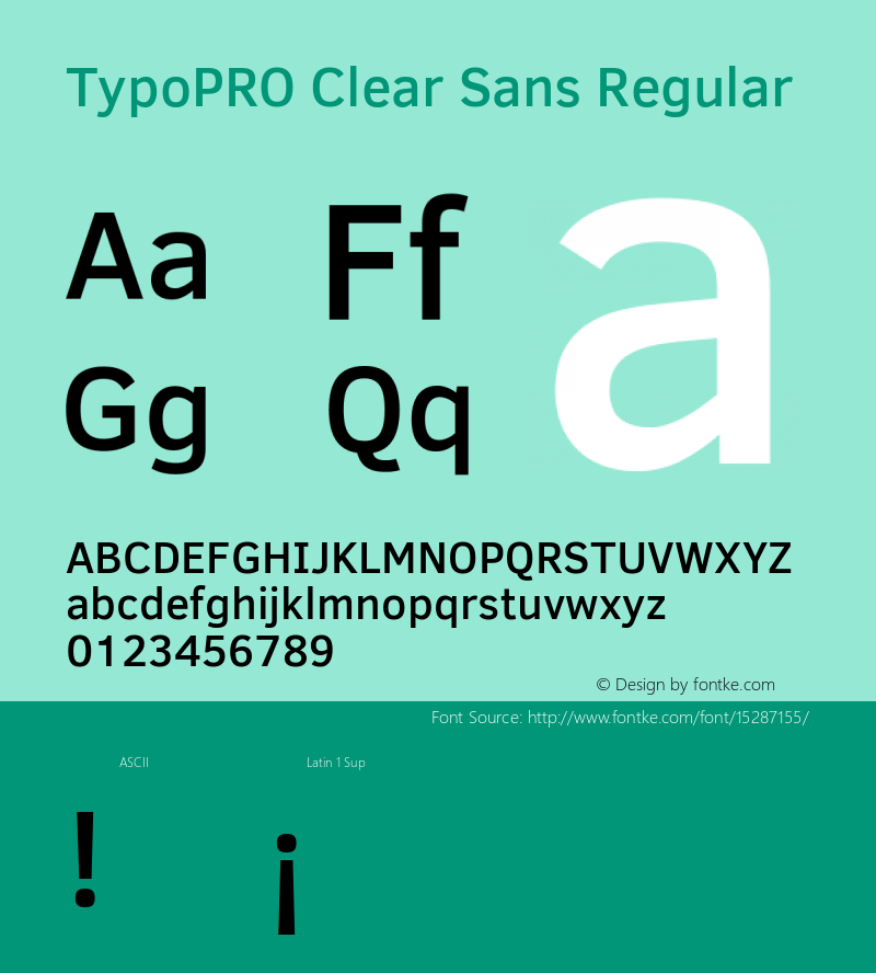 TypoPRO Clear Sans Regular Version 1.00图片样张