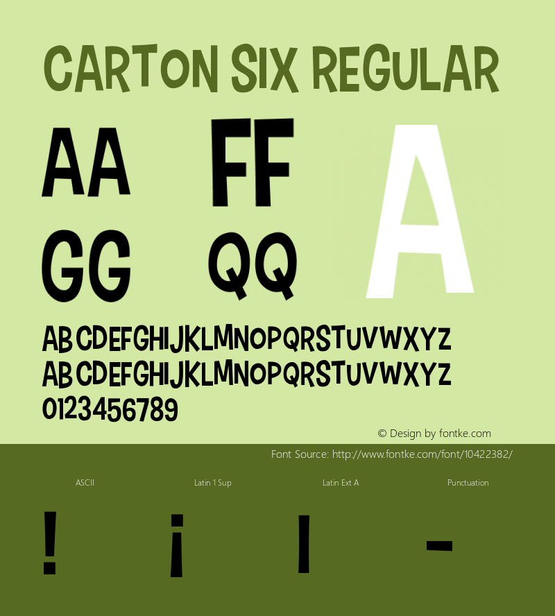 Carton Six Regular v1.1 - 1/7/2012图片样张