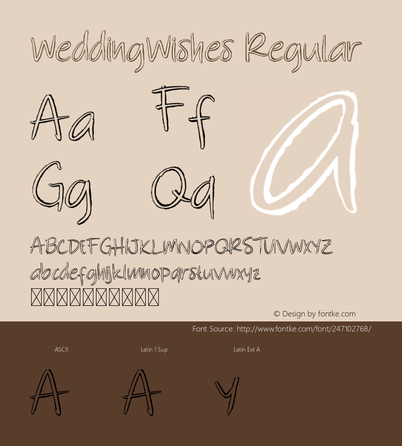 WeddingWishes Version 1.002;Fontself Maker 3.5.4图片样张