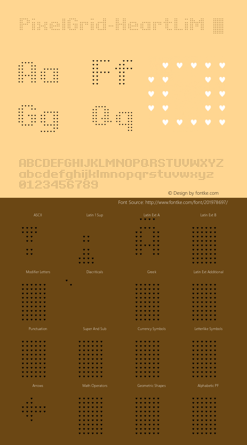 ☞Pixel Grid Heart Li M Version 1.001;hotconv 1.0.109;makeotfexe 2.5.65596;com.myfonts.easy.caron-twice.pixel-grid.heart-li-m.wfkit2.version.5GzK图片样张