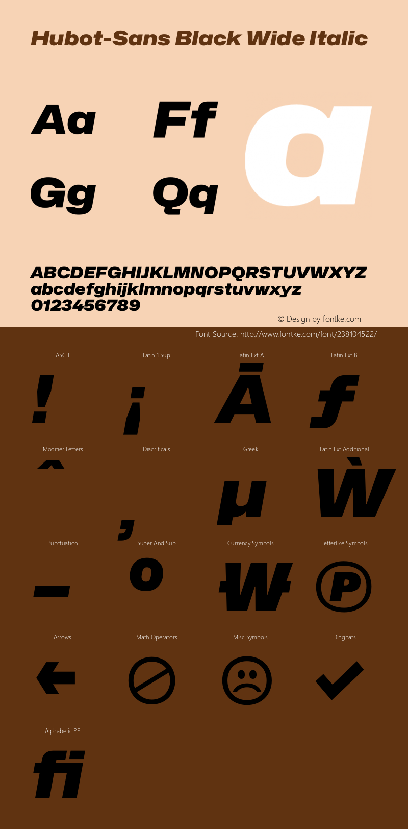 Hubot-Sans Black Wide Italic Version 1.000图片样张