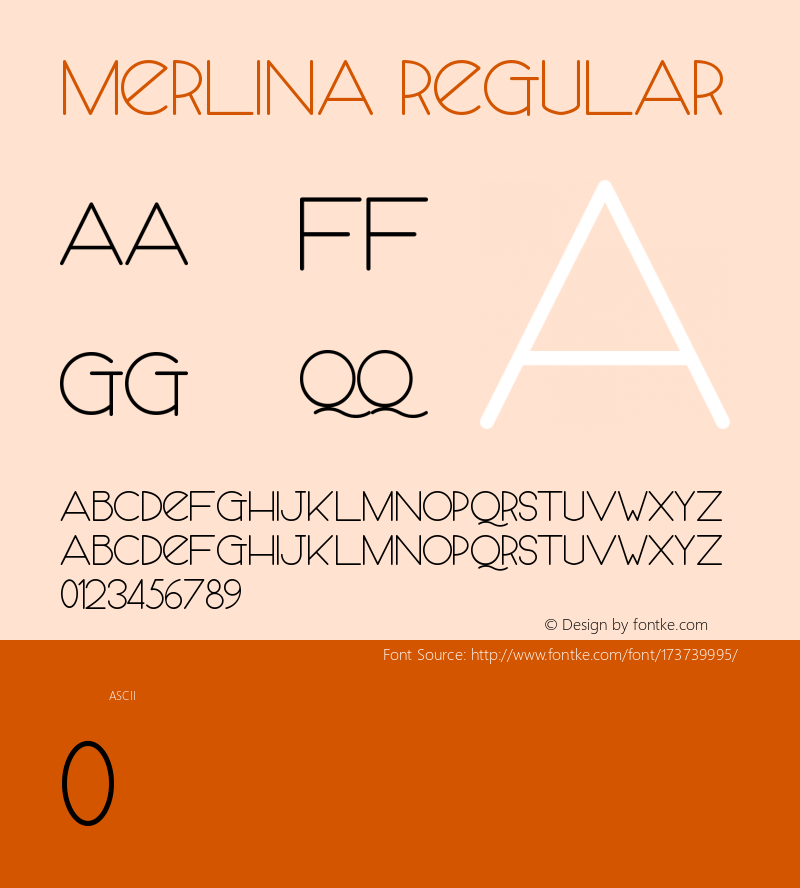 Merlina Version 1.00;September 8, 2021;FontCreator 13.0.0.2683 64-bit图片样张