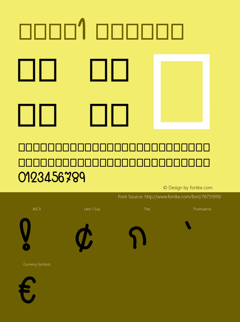 font1 Version 001.000图片样张