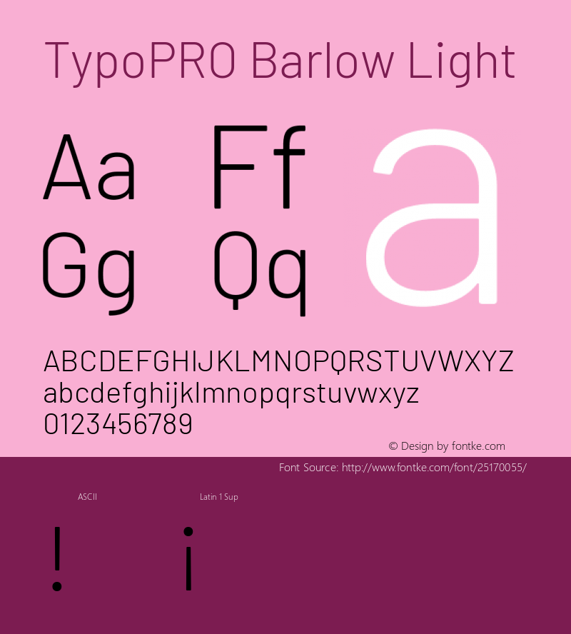 TypoPRO Barlow Light Version 1.301图片样张