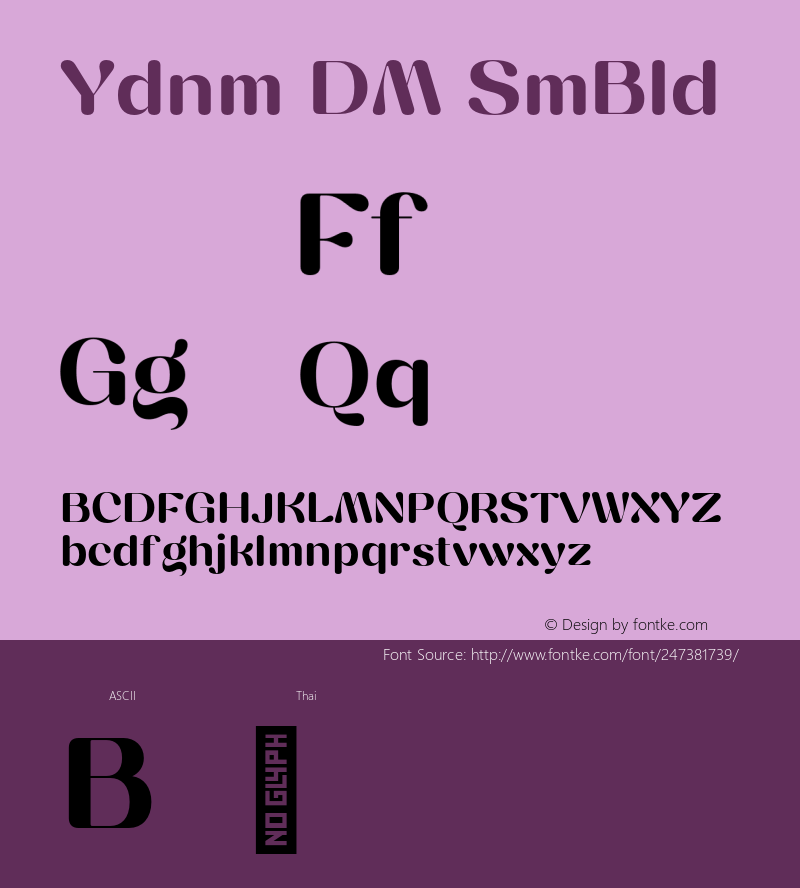 Yodnam DEMO SemiBold Version 1.000;Glyphs 3.1.2 (3151)图片样张