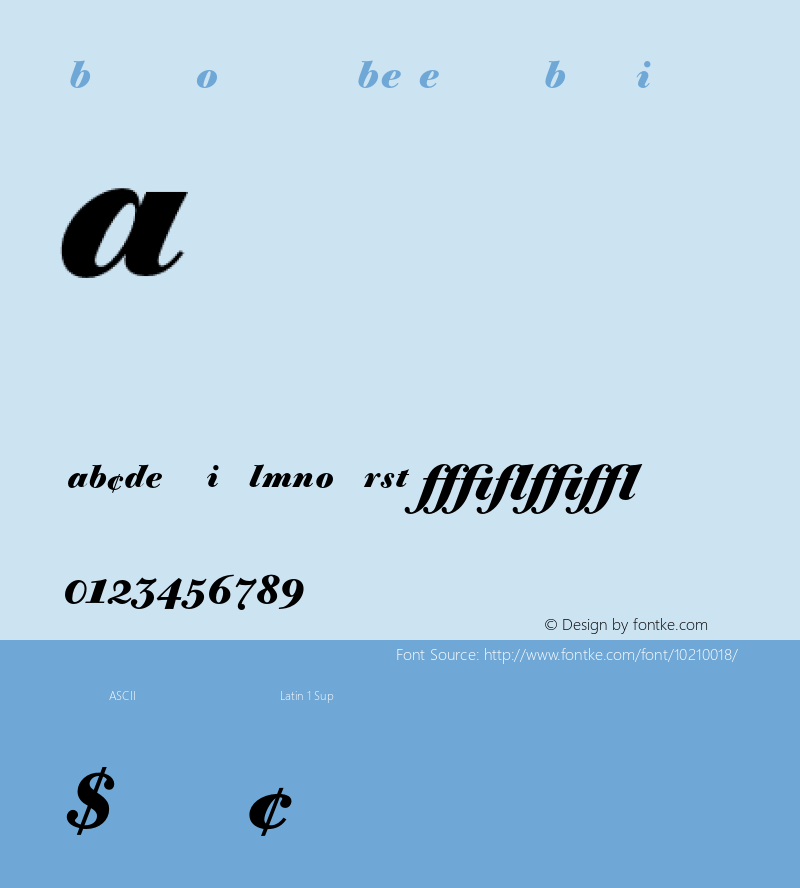 Bodoni Old Face BE Expert Bold Italic 001.000图片样张