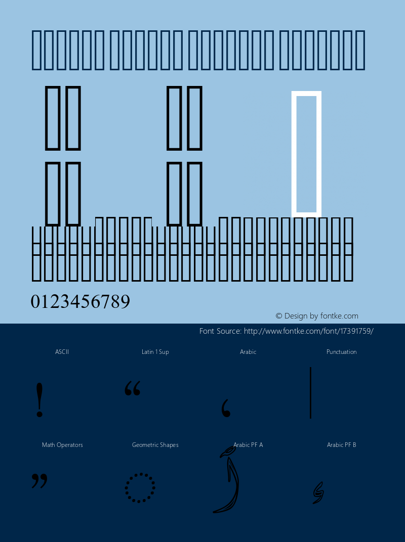 Diwani Simple Striped Regular Version 2.03图片样张