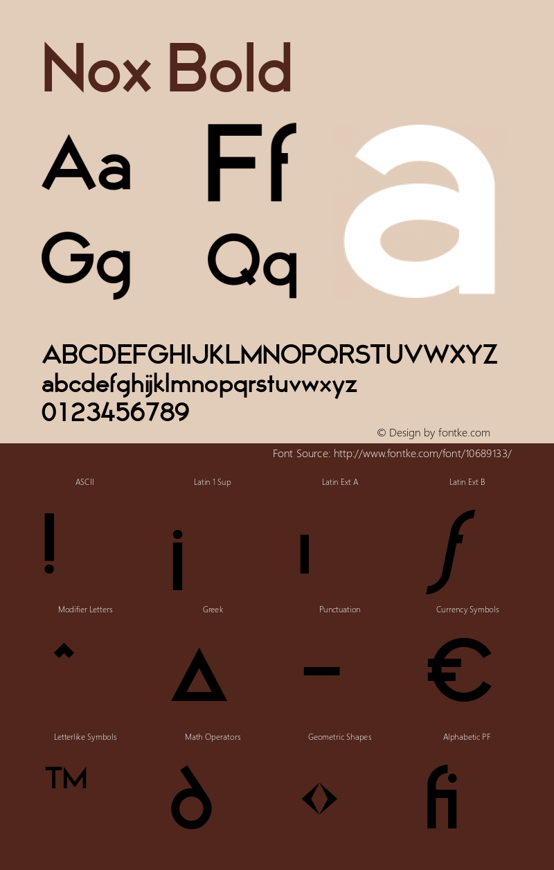 Nox Bold Version 1.100;com.myfonts.easy.t26.nox.bold.wfkit2.version.347T图片样张