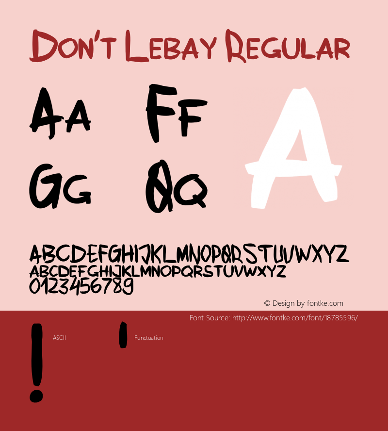 Don't Lebay Regular Version 01.00图片样张