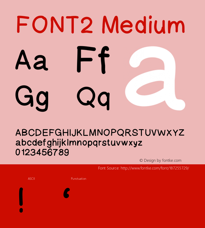 FONT2 Version 001.000图片样张