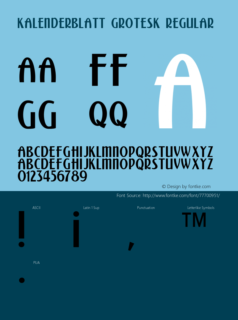 KalenderblattGrotesk Version 1.000图片样张