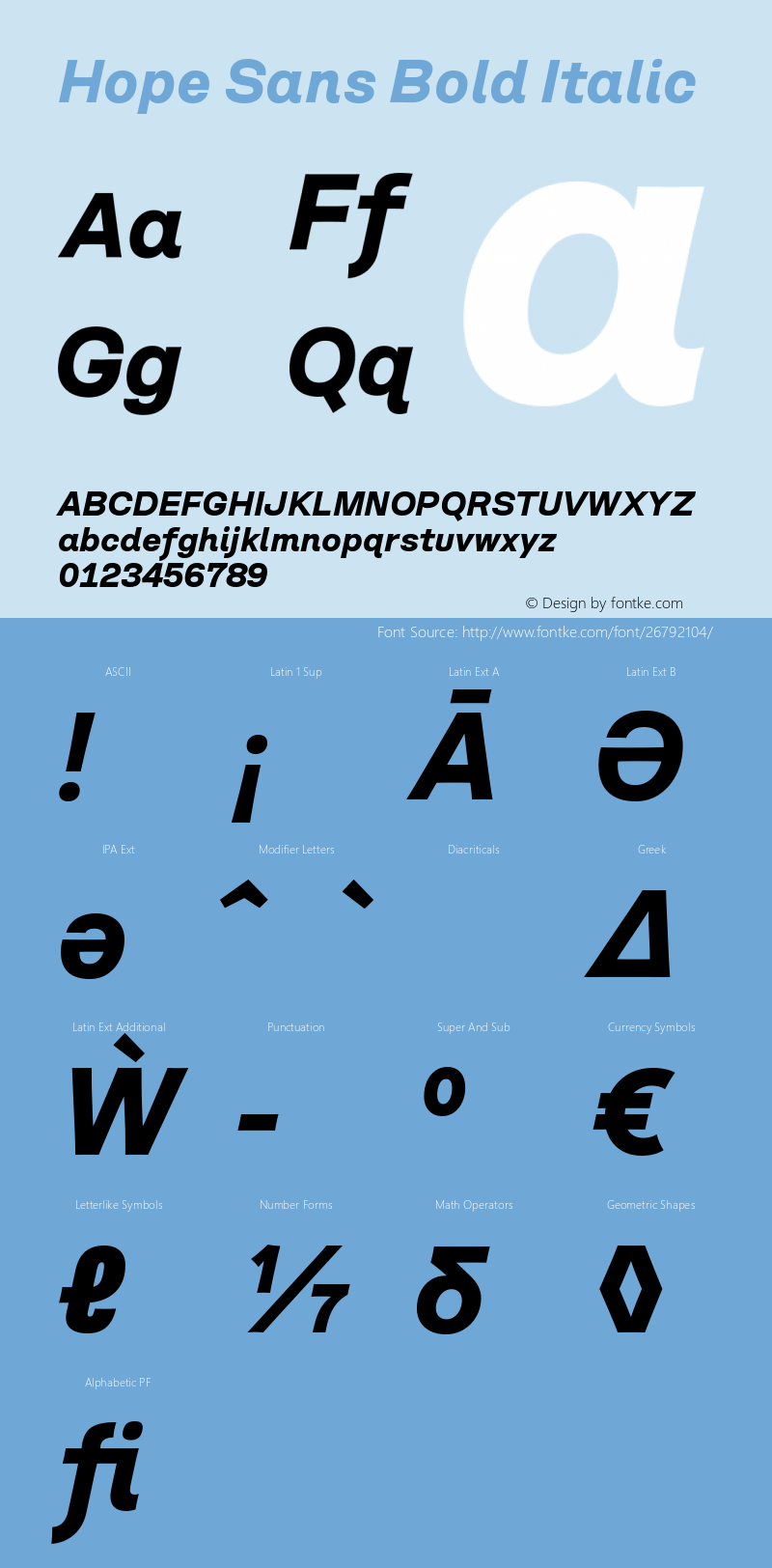 Hope Sans Bold Italic Version 1.00, build 5, s3图片样张