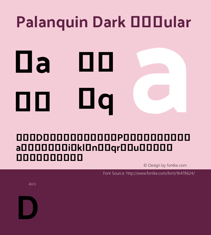 Palanquin Dark Regular Version 1.000图片样张