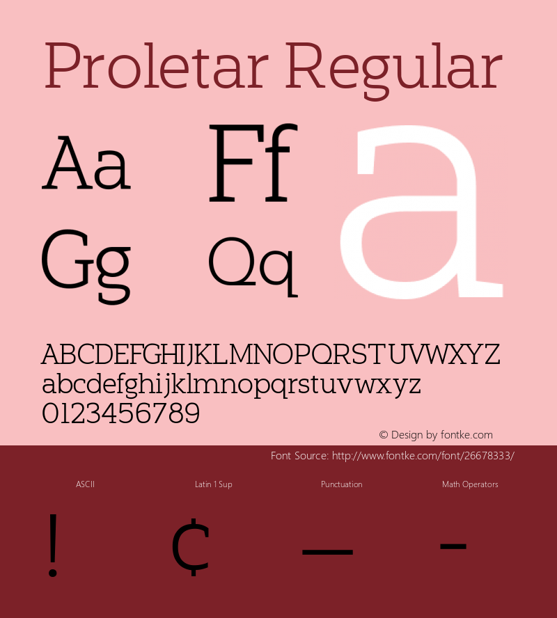 Proletar Regular Version 1.000图片样张