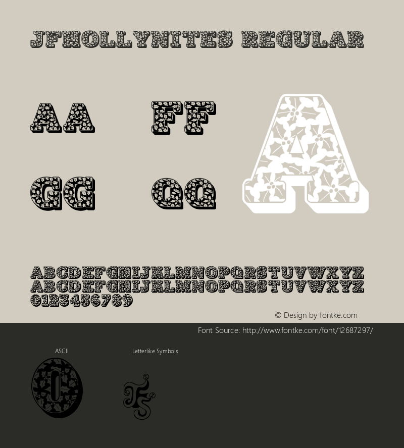 JFHollyNites Regular November 2000: jester.fonts@virgin.net图片样张