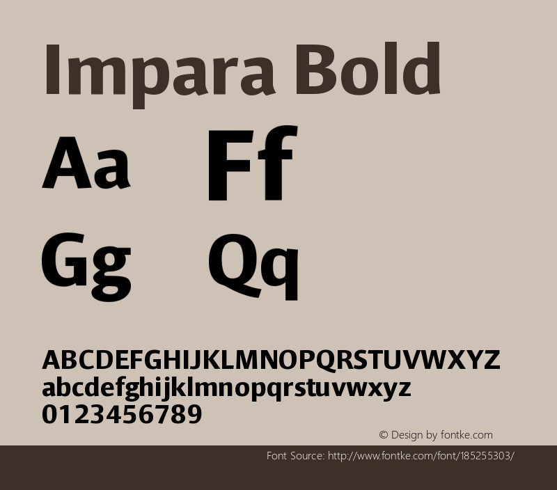 Impara-Bold Version 1.00图片样张