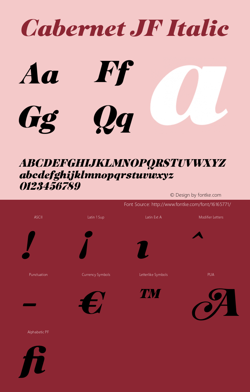 Cabernet JF Italic Version 1.901图片样张