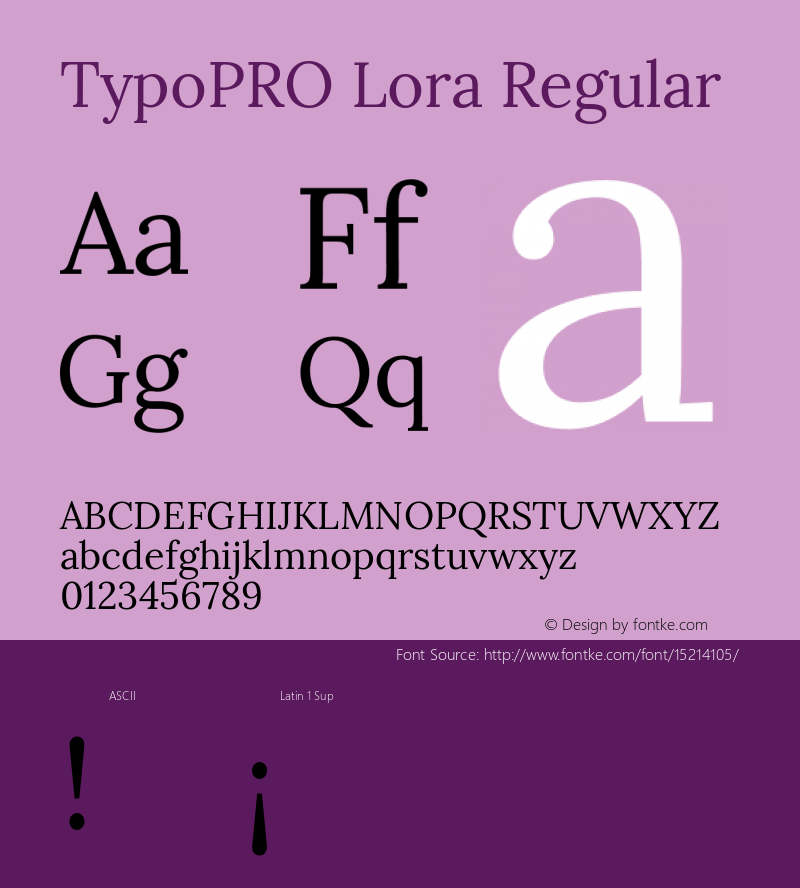 TypoPRO Lora Regular Version 1.014图片样张
