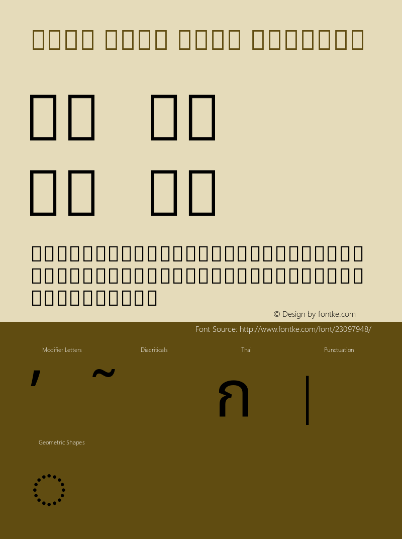 NotoSansThai-Regular Version 1.000; ttfautohint (v1.6)图片样张